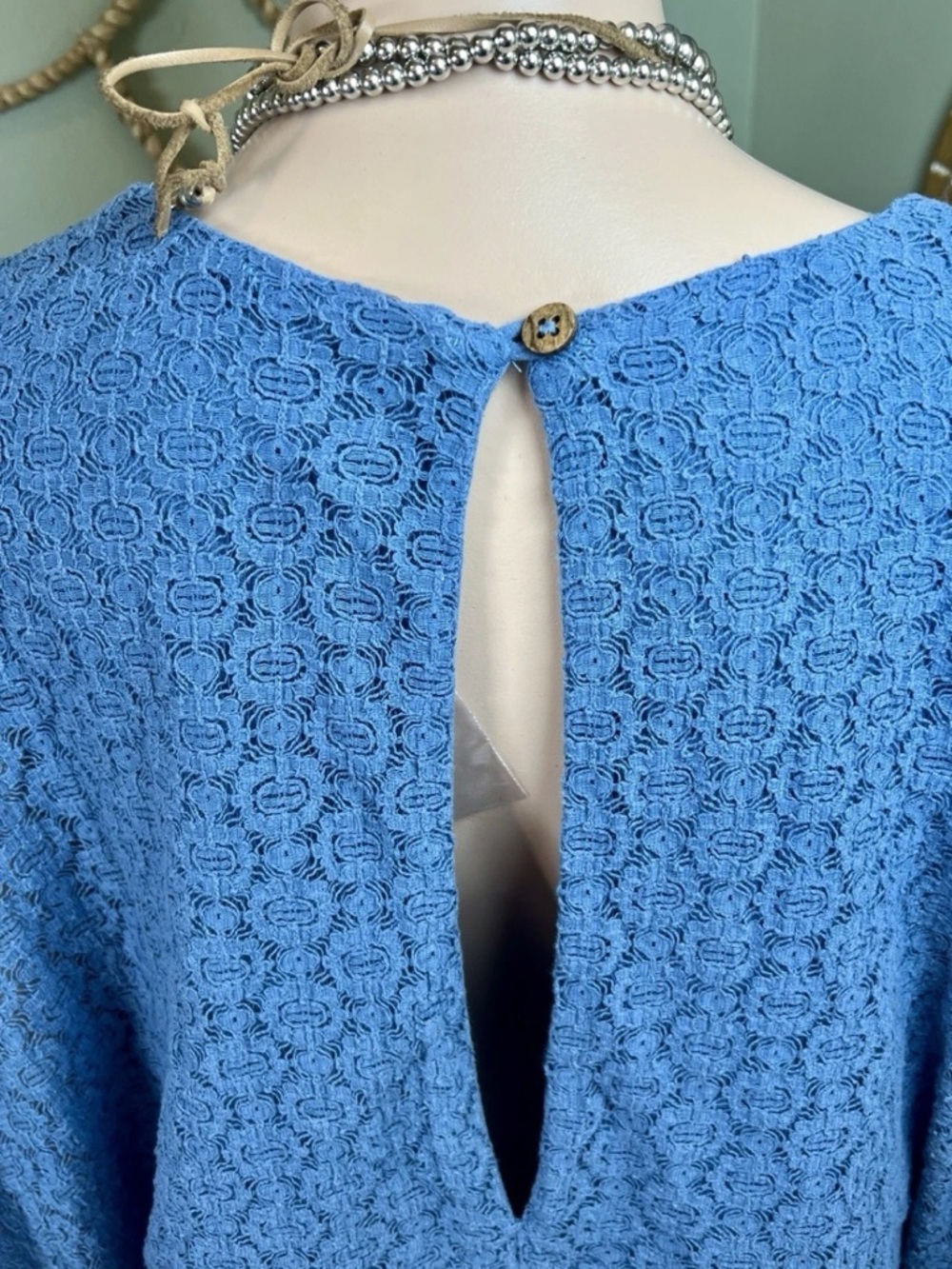 NEW Free People As You Are Romper XS Cornflower Blue Summer Boho - Picture 9 of 16